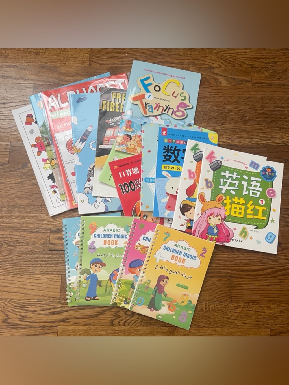 Kids Educational Activity Book Set - Colorful Learning Workbooks